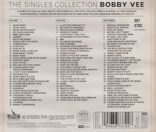 Bobby Vee - The Singles Collection (3cd set) (2006) Lossless
