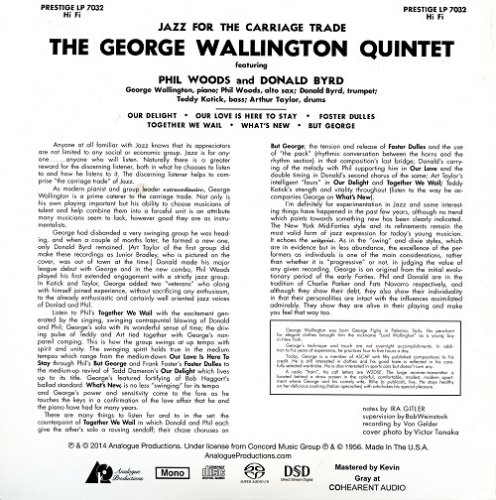 The George Wallington Quintet - Jazz For The Carriage Trade (1956) [2014 SACD]