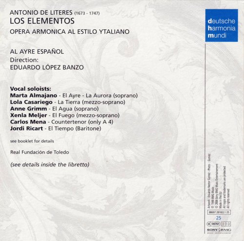 Al Ayre Espanol & Eduardo Lopez Banzo - Literes: Los Elementos (2008)