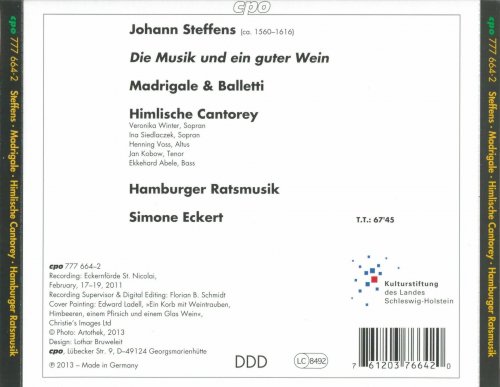 Himlische Cantorey, Hamburger Ratsmusik & Simone Eckert - Steffens: Die Musik und ein guter Wein (2013)