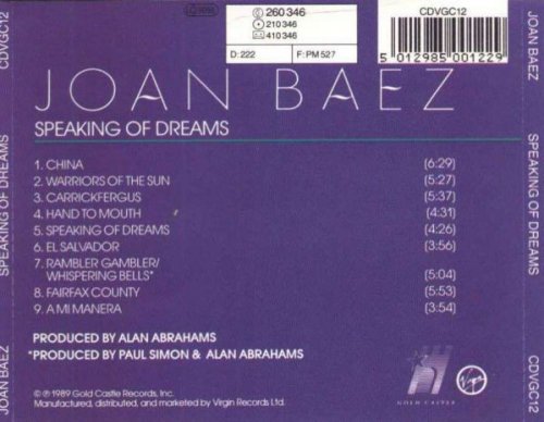 Joan Baez - Speaking of Dreams (1989)