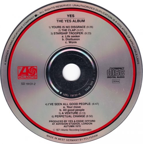 Yes - The Yes Album (1971) {1987, Reissue} CD-Rip