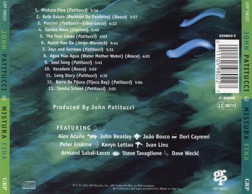 John Patitucci - Mistura Fina (1995) CD Rip