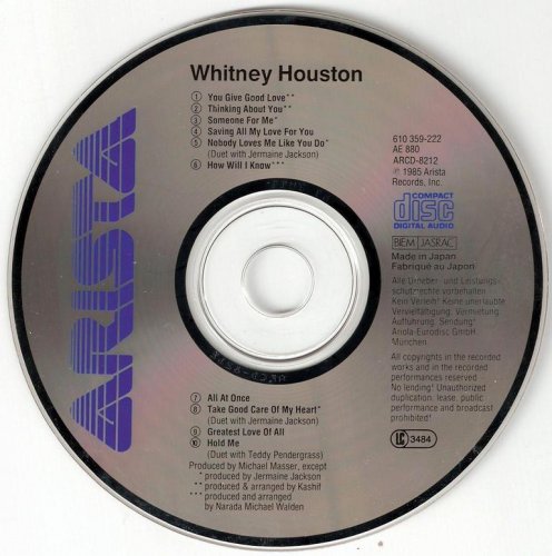 Whitney Houston - Whitney Houston (1985) {1st EU Release} CD-Rip