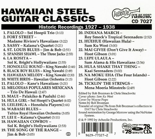 VA - Hawaiian Steel Guitar Classics 1927-1938 (1993)