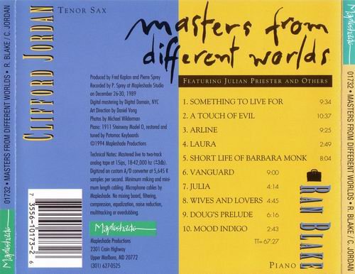 Clifford Jordan & Ran Blake - Masters From Different Worlds (1994) CD Rip