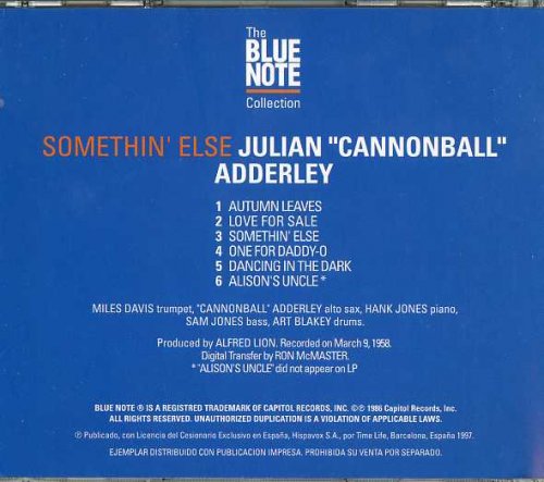 Cannonball Adderley - Somethin' Else (1958) [1997 The Blue Note Collection]