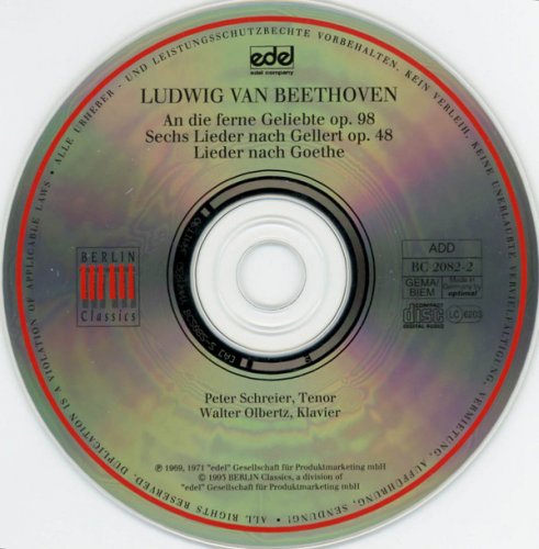 Peter Schreier, Walter Olbertz - Beethoven: Lieder · Songs  Vol.1 (1993)