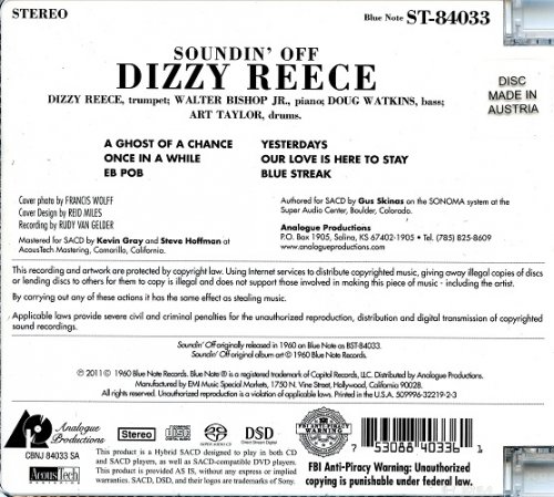 Dizzy Reece - Soundin' Off (1960) [2011 SACD]