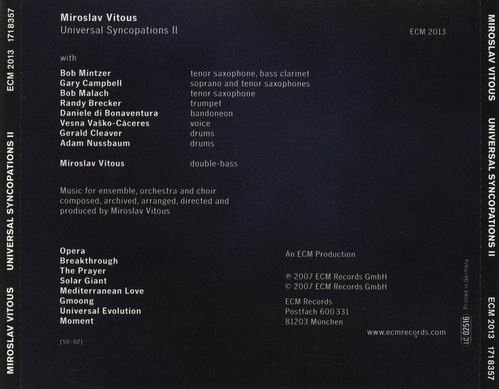 Miroslav Vitous - Universal Syncopations II (2007)