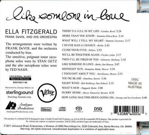 Ella Fitzgerald - Like Someone In Love (1957) [2011 SACD]