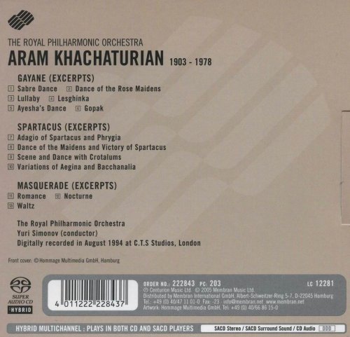 Yuri Simonov - Aram Khachaturian: Gayane, Spartacus, Masquerade (2005) [SACD]