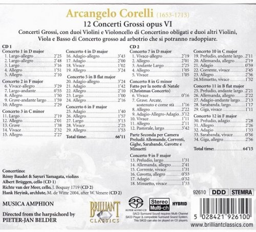 Pieter-Jan Belder / Musica Amphion - Arcangelo Corelli: Concerti Grossi Op. 6 (2006) [SACD]