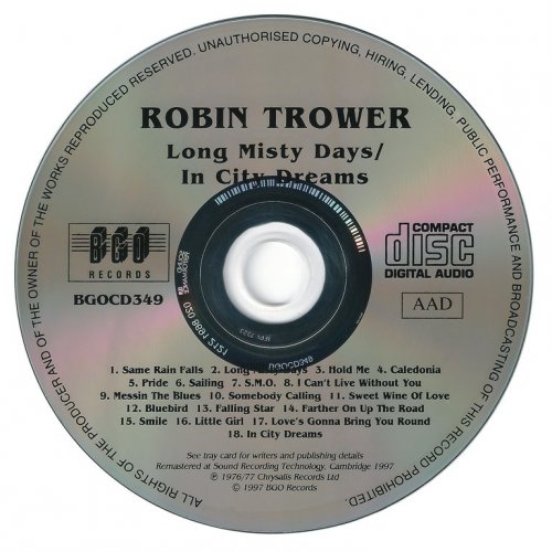 Robin Trower - Long Misty Days / In City Dreams (1976/77) {1997, Reissue}