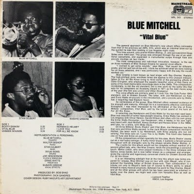 Blue Mitchell - Vital Blue (1973)