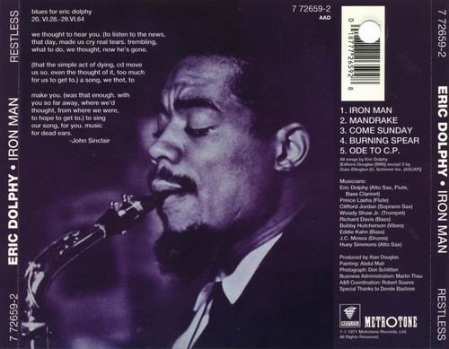 Eric Dolphy - Iron Man (1969)