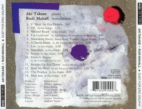 Aki Takase, Rudi Mahall - Duet For Eric Dolphy (1997)