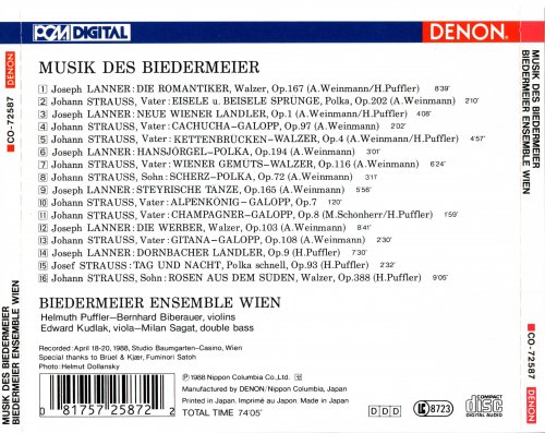 Biedermeier Ensemble Wien - Musik des Biedermeier (1988)