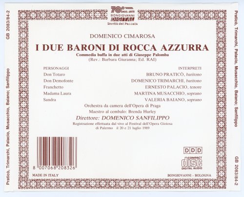 Domenico Sanfilippo - Domenico Cimarosa: I due Baroni di Rocca Azzurra (1989)