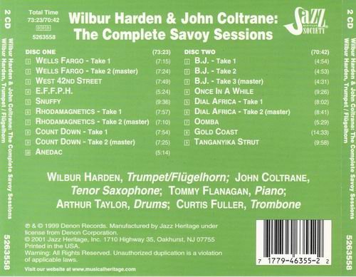 Wilbur Harden, John Coltrane - The Complete Cavoy Sessions (2001)