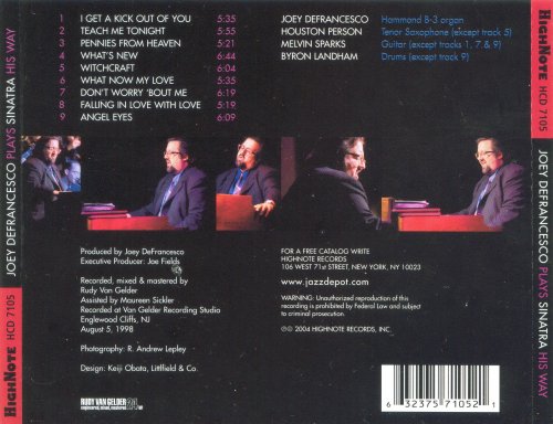 Joey DeFrancesco - Plays Sinatra His Way (2004) FLAC