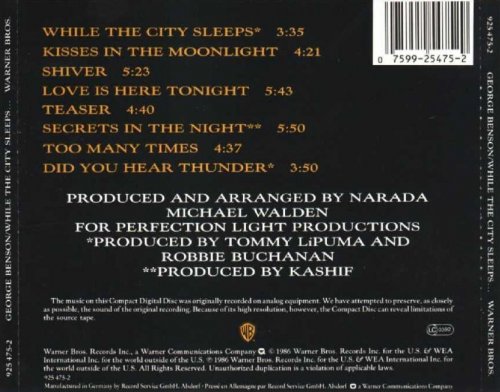 George Benson - While The City Sleeps (1986), 320 Kbps