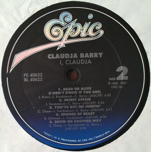 Claudja Barry - I, Claudja (1987) LP