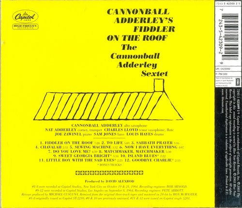 Cannonball Adderley - Cannonball Adderley's Fiddler On The Roof (1964) Flac