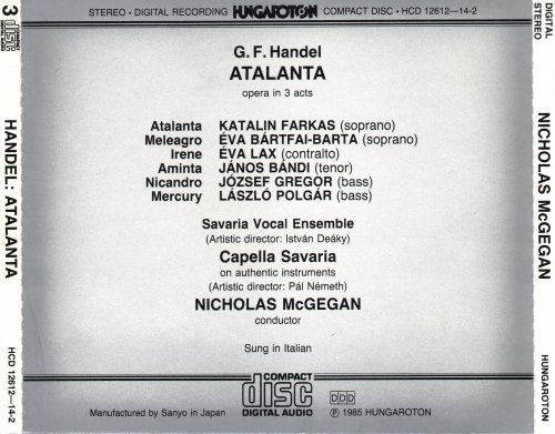Nicholas McGegan - Handel: Atalanta (1993)
