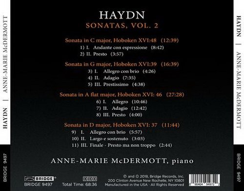 Anne-Marie McDermott - Haydn: Piano Sonatas, Vol. 2 (2018)