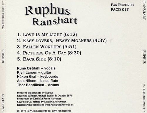 Ruphus - Ranshart (Reissue) (1974/1999)