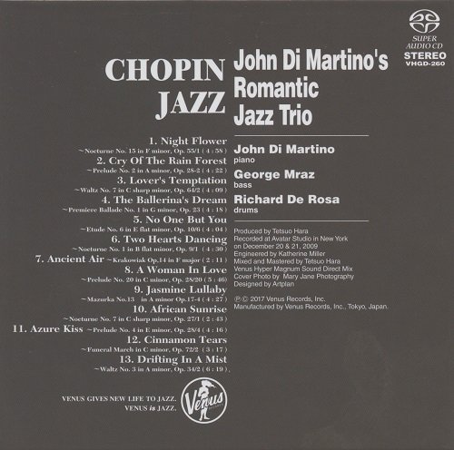 John Di Martino's Romantic Jazz Trio - Chopin Jazz (2010) [2017 SACD + DSD64 + Hi-Res FLAC]