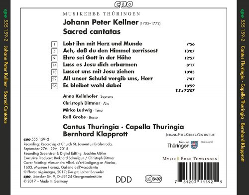 Bernhard Klapprott, Capella Thuringia, Cantus Thuringia - Kellner: Sacred Cantatas (2018)