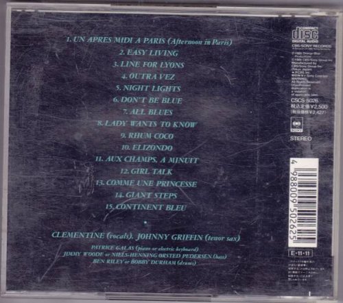 Clementine & Johnny Griffin - Continent Bleu (Japan Bonus Track Edition) (1989)