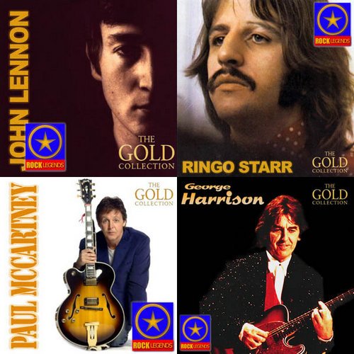 John Lennon, George Harrison, Ringo Starr, Paul McCartney - Rock Legends: The Gold Collection (2012) [WAV CD Rip]
