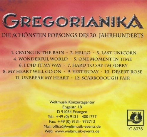 Gregorianika - Die Schonsten Pop-Songs Des 20. Jahrhunderts (2005)