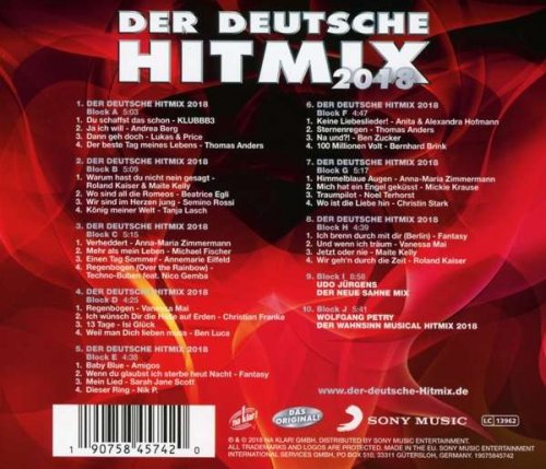 VA - Der Deutsche Hitmix 2018 - Die Party (2018)