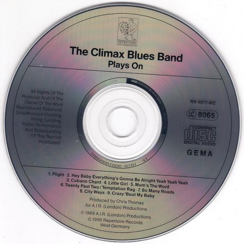 The Climax Blues Band - Plays On (1969) {1990, Reissue}