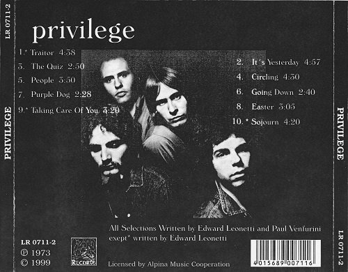 Privilege - Privilege (Reissue) (1969/1999)