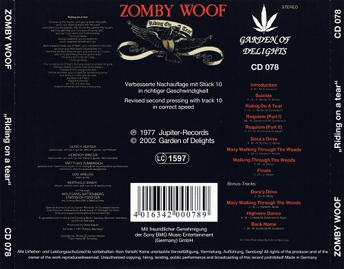 Zomby Woof - Riding On A Tear (Reissue) (1977/2002)