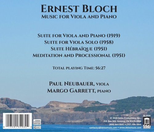 Paul Neubauer, Margo Garrett - Bloch: Music for Viola & Piano (2018)