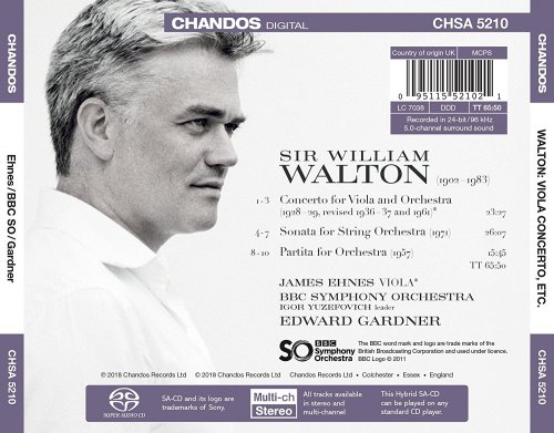James Ehnes - Walton: Viola Concerto, Sonata for String Orchestra & Partita for Orchestra (2018)