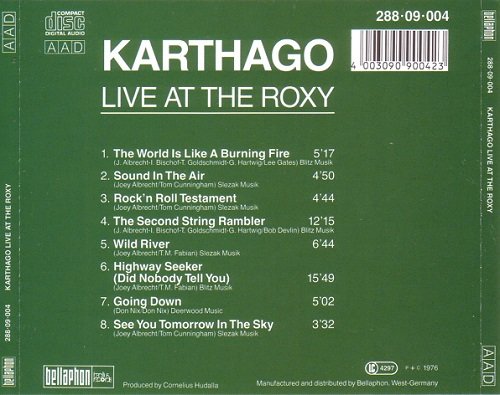 Karthago - Live at the Roxy (Reissue) (1976/1992)