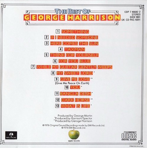 George Harrison - The Best Of George Harrison (1976/1990)