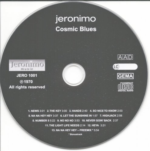 Jeronimo - Cosmic Blues (1970) (Remastered, 2002) CD Rip