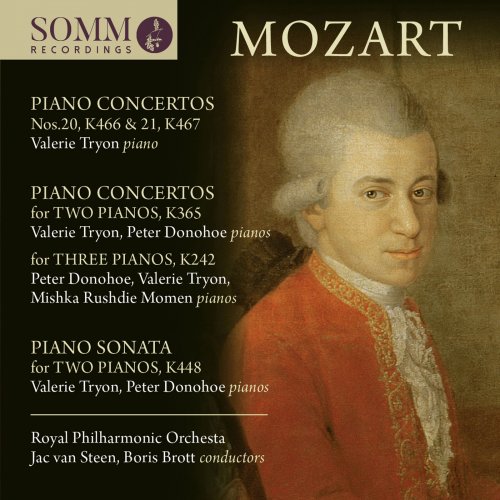 Valerie Tryon & Peter Donohoe - Mozart: Piano Concertos, K. 242, 365, 466 (2018) [Hi-Res]