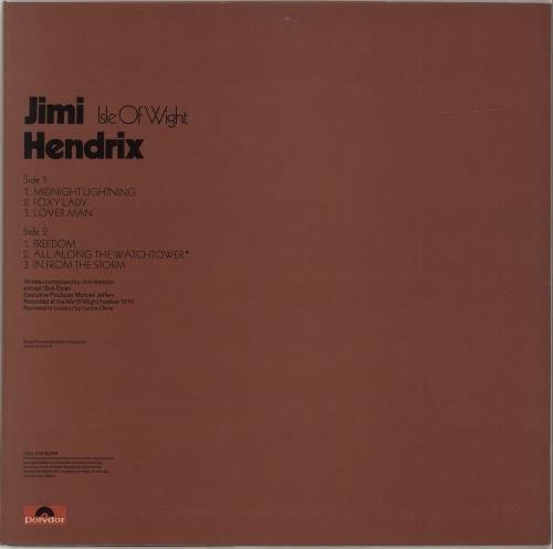 Jimi Hendrix - Isle Of Wight (Reissue) (1980) Vinyl
