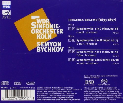 Semyon Bychkov - Brahms: The 4 Symphonies (2004) [SACD]