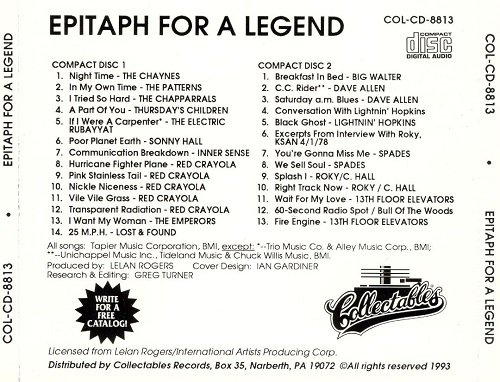 VA - Epitaph For A Legend (Reissue) (1967/1993)