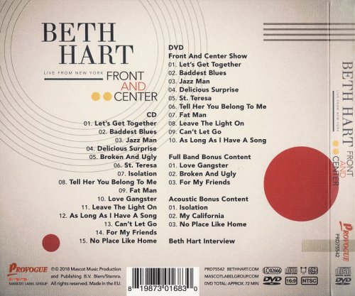 Beth Hart - Front And Center (Live From New York) (2018) CD-Rip